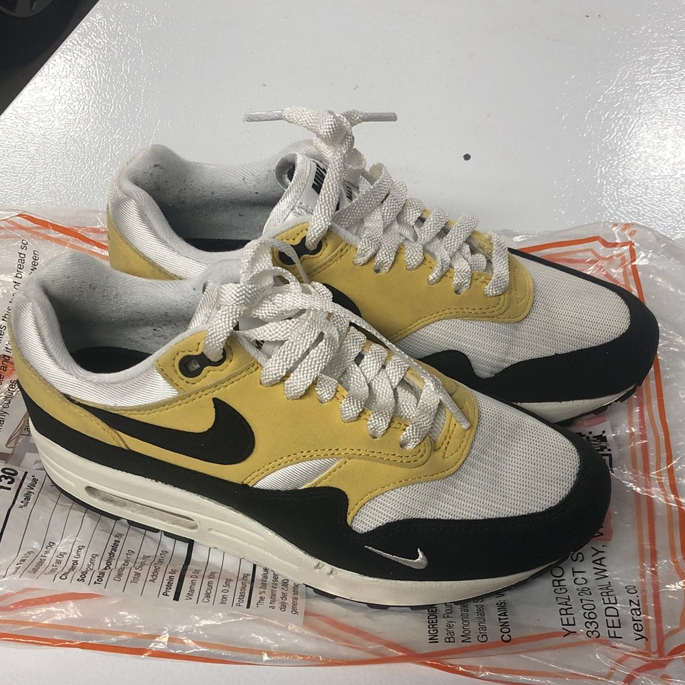 Nike Air Max Yellow and Black Sneakers